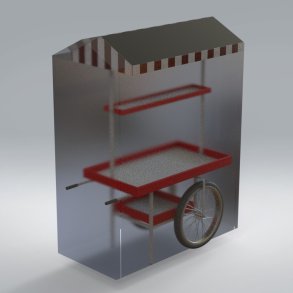 Regnslag til markedsvogn med markise