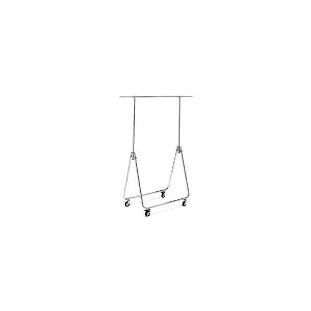 Travel rack in chrome - partially collapsible - H140-170 cm