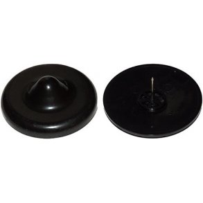 RF Hat brick - Rund 50 mm - inklusive nl - Svart - 250 st säkerhetsetikett