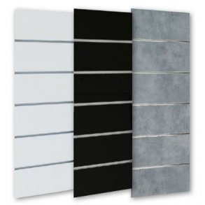 High Gloss groove panels, 120x240 cm - Blank white