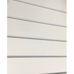 Rillepanel - Standard 120x120 cm - White with white aluminum strips