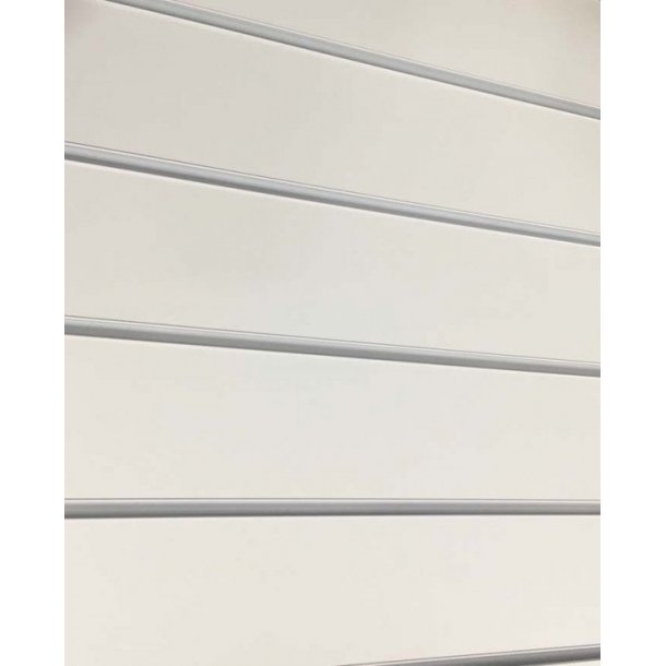 Rillepanel - Standard 120x120 cm - White with white aluminum strips