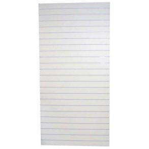 Rillepanel - Standard 120x240 cm - Vit med vita aluminiumlist