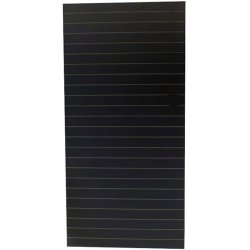 Rillepanel - Standard 120x240 cm - Black with black aluminum strips