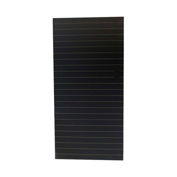 Rillepanel - Standard 120x240 cm - Svart med svarta aluminiumlisterna
