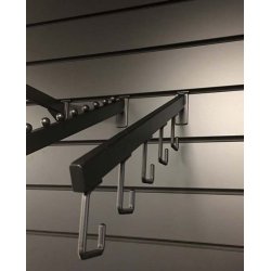 Rillepanel - Standard 120x240 cm - Black with black aluminum strips