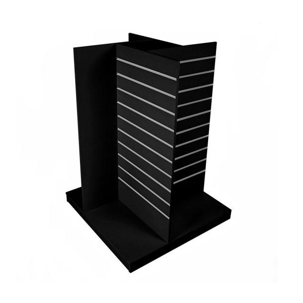 Rillepanel 4-sidet stativ 90x90 cm sort