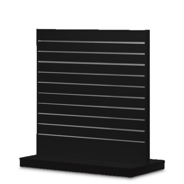 Rillepanel display | 2 sidet gondol sort