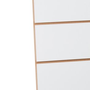 Hvid rillepanel 120x120 cm | 20 cm rille