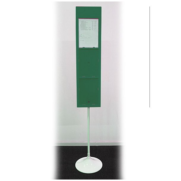 Info Stand 3Xa4 With Round Base.