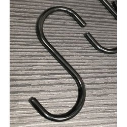 S-hook - Jeans hook - H 11.5 cm - Black - 10 pcs