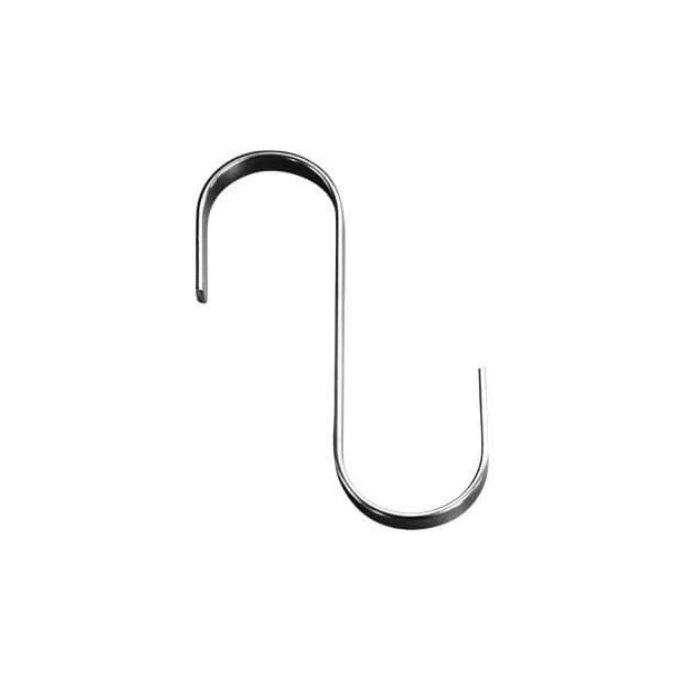 S-hook - Flat iron - 12 cm - Chrome - 10 pcs