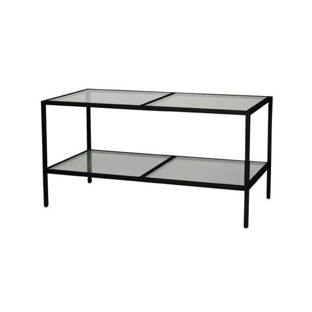 Sales table LUTON II - Black frame - Plates: Glass or melamine