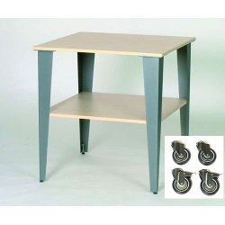 Sales table MAPLE I with melamine panels in white or maple