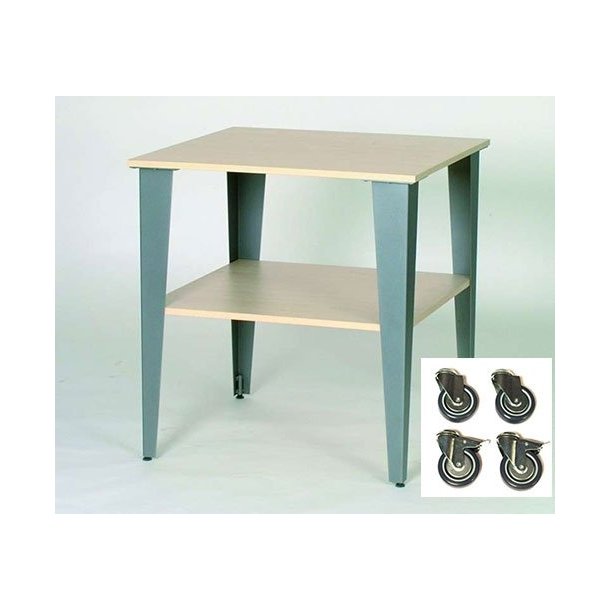 Sales table MAPLE I with melamine panels in white or maple 