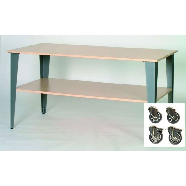 Sales table MAPLE II with melamine panels in white or maple