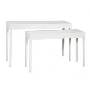 Sales tables - White - set of 2 pieces - B120 & 130 cm