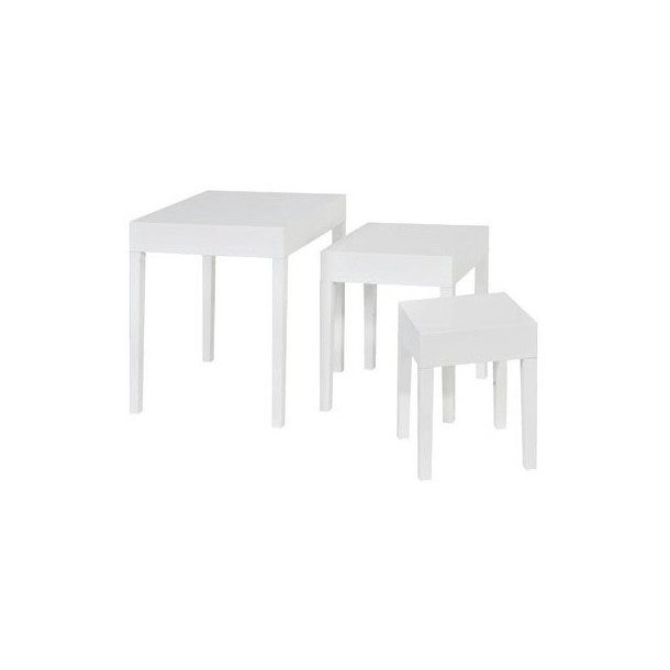 Sales tables - White - Set of 3 pcs - B30, B40 &amp; B50 cm