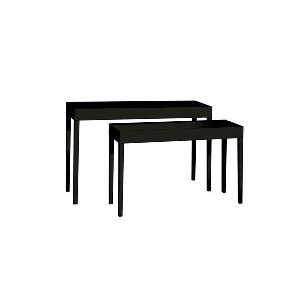 Sales tables - Black - set of 2 pieces - B120 &amp; 130 cm