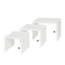 Sales tables - white - set of 3 pieces