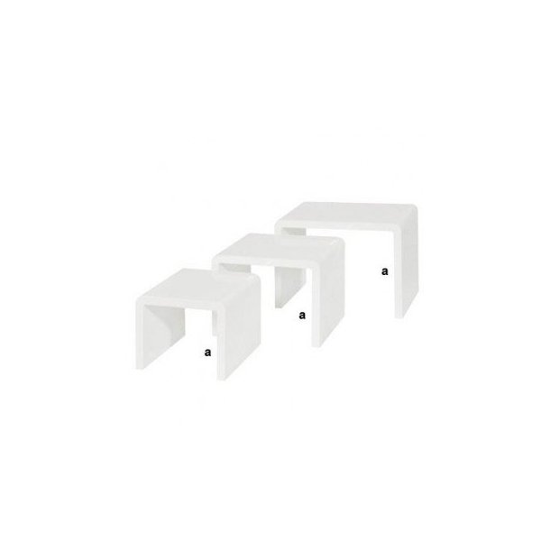 Sales tables - white - set of 3 pieces