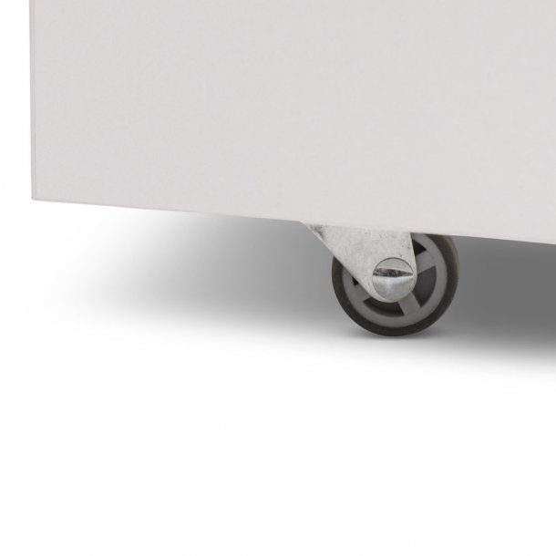 Sales pod B40 x D40 x H80 cm. Sales dumpers in white