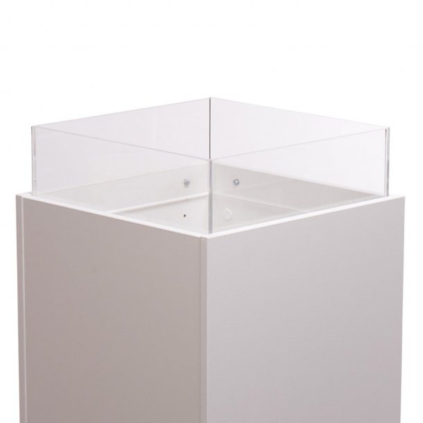 Sales pod B40 x D40 x H80 cm. Sales dumpers in white