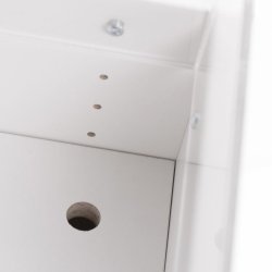 Sales pod B60 x D60 x H80 cm. Sales dumpers in white