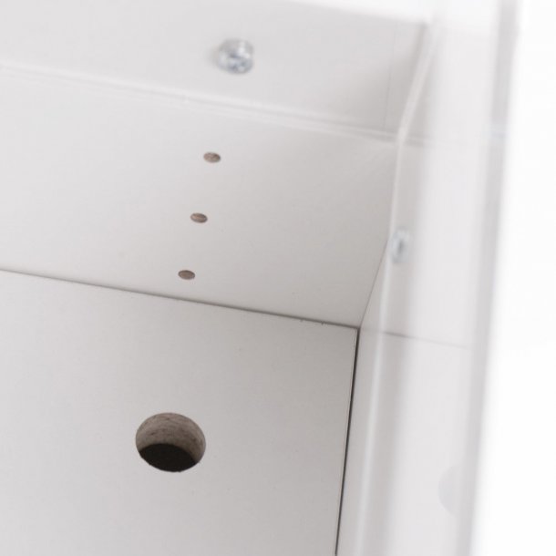 Sales pod B60 x D60 x H80 cm. Sales dumpers in white