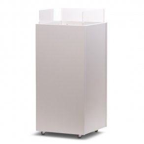Salespod B60 x D60 x H80 cm. Frsljningsdumpare i vitt