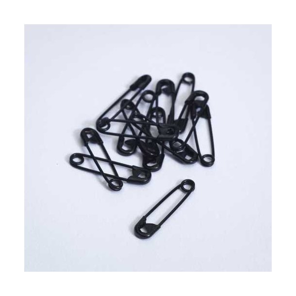 Safety pins - 19mm - lacquered steel - black - 1440 pcs