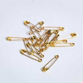 Skerhetsnlar - 23mm - mssing - guld - 1440 st.