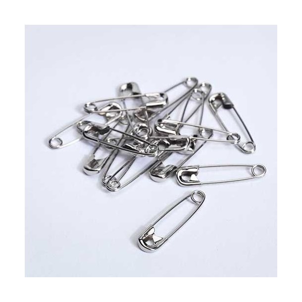 Safety pins - 27mm - steel - silver - 1440 pcs