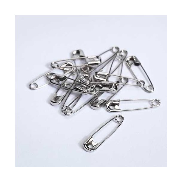 Safety pins - 34mm - steel - silver - 1440 pcs