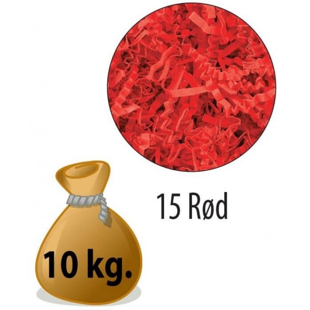 Sizzlepack gavekurvsfyld - Red - 10 kg