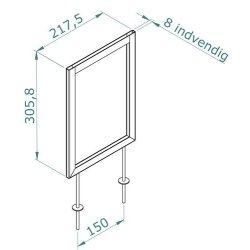 Shopping cart - 60 x 60 cm - Dark gray with accessories
