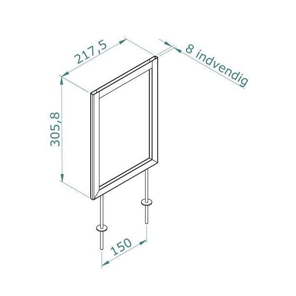 Shopping cart - 60 x 60 cm - Dark gray with accessories