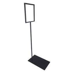 Sign holder with base - metal - A5 - Anthracite gray