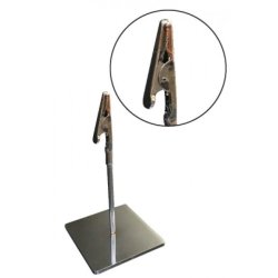 Sign holder with crocodile nose - chrome - H20 cm