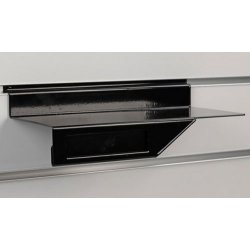 Shelf for groove panel - Steel - Gray - 25 x 11.5 cm