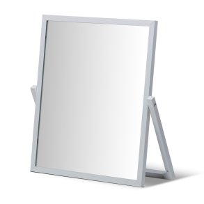 Skospejl skrtstillet | hvid metalramme