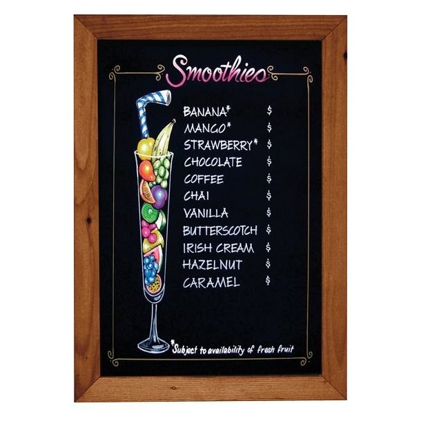 Chalkboard for chalk / felt writing black 40X60