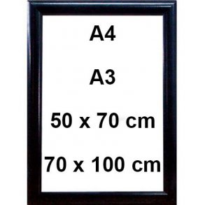 Snaprammer i svart - A4, A3, 50x70 cm, 70x100 cm