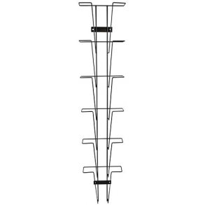 Vggmonterad broschyrhllare - A4 med 6 fack