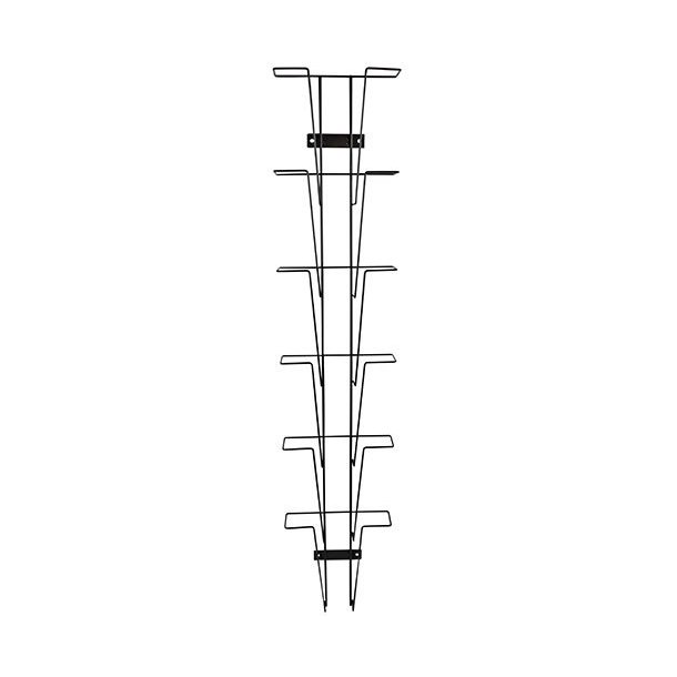 Wall-mounted brochure holder - A4 with 6 compartments