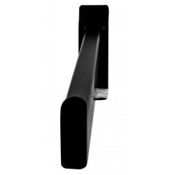 Straight front bracket for groove panel - Black - 30 cm