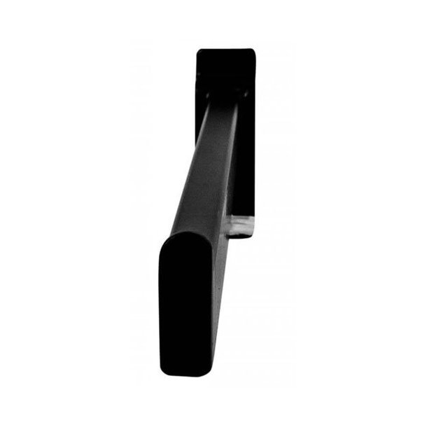 Straight front bracket for groove panel - Black - 30 cm