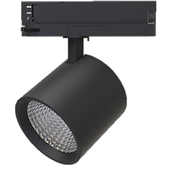 LED skinnespot 9 cm 3-faset 25 Watt