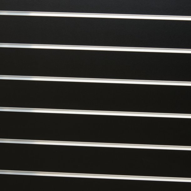 Rillepaneler 120 x 120 cm sorte | 15 cm