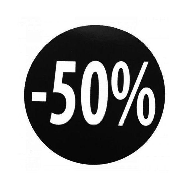 F&ouml;rs&auml;ljningsetiketter med procent - 50% - 500 st.